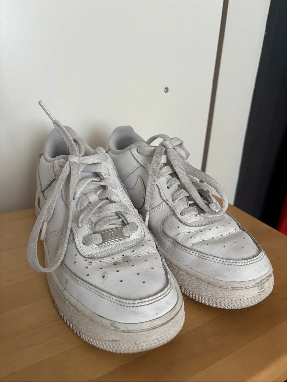White Nike Air Force Sneakers